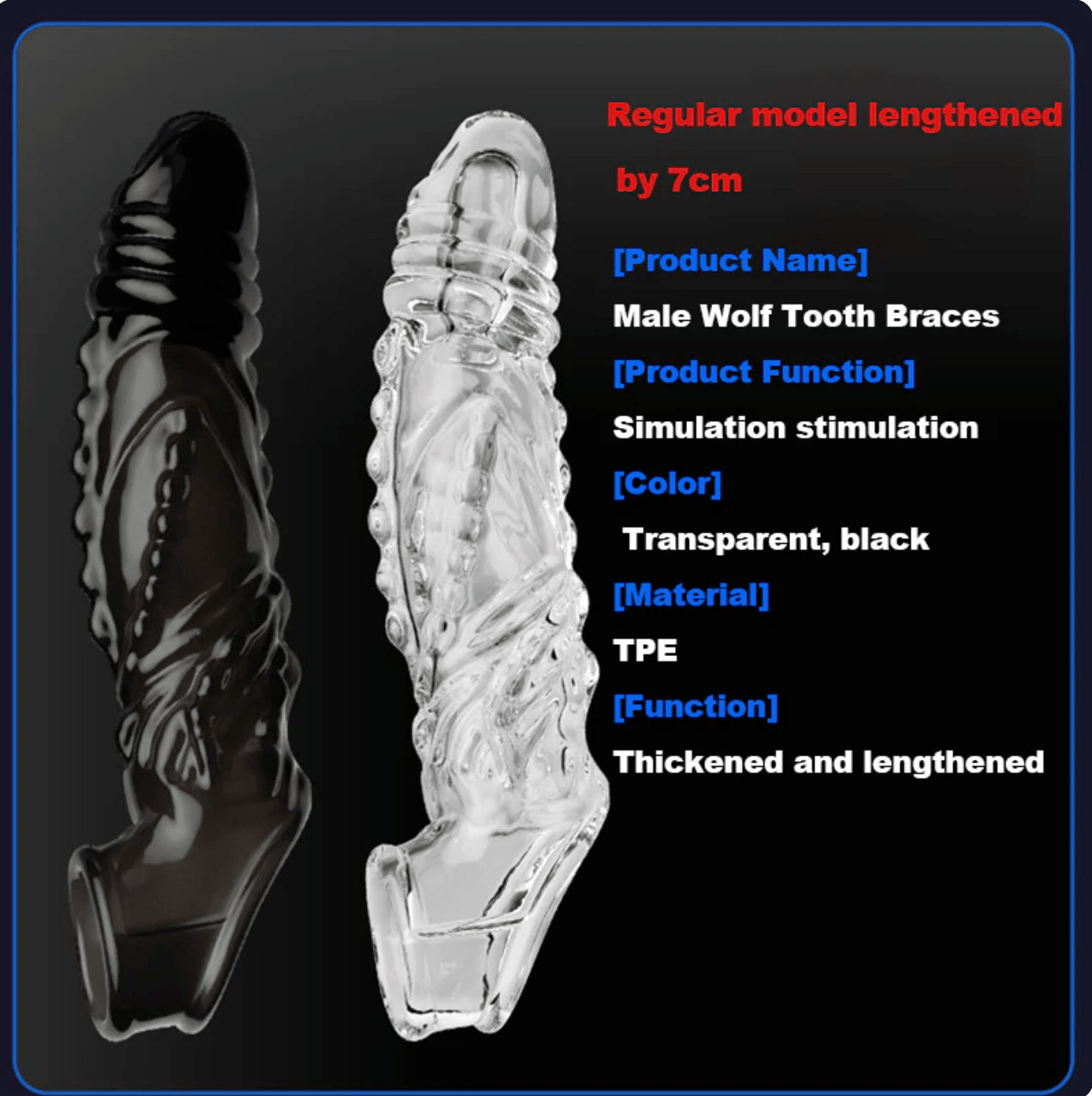 Bigger. Harder. Wilder. The Explosive Vibrating Wolf - Tooth Crystal Sleeve - Feel More