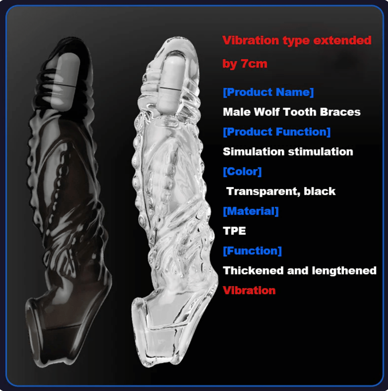 Bigger. Harder. Wilder. The Explosive Vibrating Wolf - Tooth Crystal Sleeve - Feel More