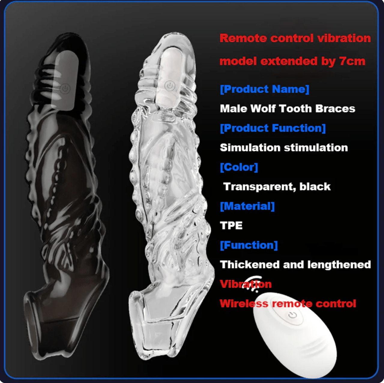 Bigger. Harder. Wilder. The Explosive Vibrating Wolf - Tooth Crystal Sleeve - Feel More