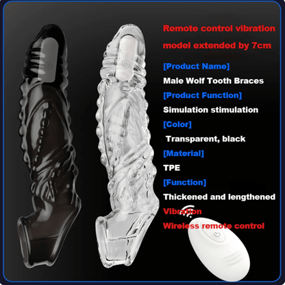 Bigger. Harder. Wilder. The Explosive Vibrating Wolf - Tooth Crystal Sleeve - Feel More